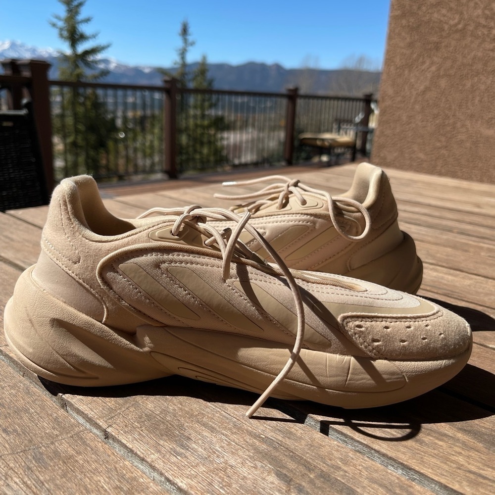 adidas Womens Ozelia Lace Up Sneakers Shoes Casual - Beige - Picture 5 of 10